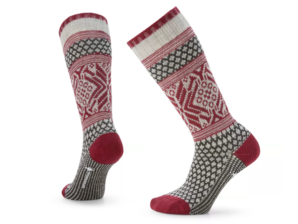 Everyday Popcorn Snowflake Pattern Full Cushion Crew Socks: Snowflake