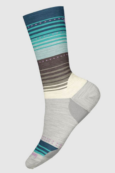 Smartwool - Women's Everyday Stitch Stripe Crew Socks: Ash