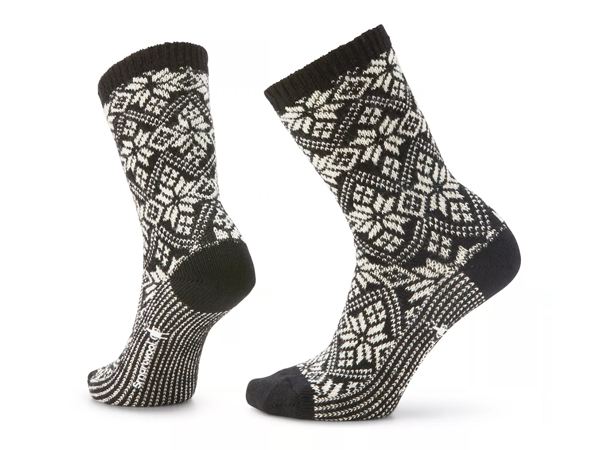 Smartwool Everyday Traditional Snowflake Full Cushion Crew Socks: Black