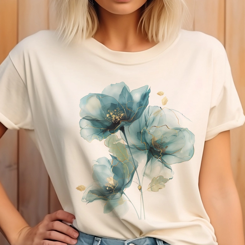 T-Shirt: Watercolor Ivory