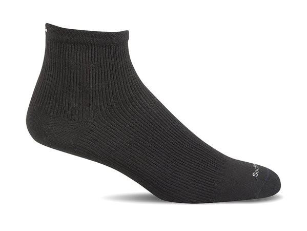 Sockwell Women's Plantar Ease Quarter II | Plantar Relief Socks: Black